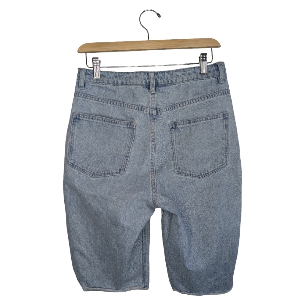 Twik Light Wash High Rise Long Denim Shorts | Size 29 - Picture 3 of 6